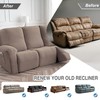 Gennia Waterproof Recliner Sofa Cover,Stretch Reclining Couch Covers with Pockets,Washable