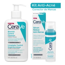 Cerave Kit Limpiador Y Serum Retinol Control Marcas Por Acne