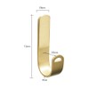 YANROO Gold Brass Hooks, J-Shaped Towel Robe Hook on Wall