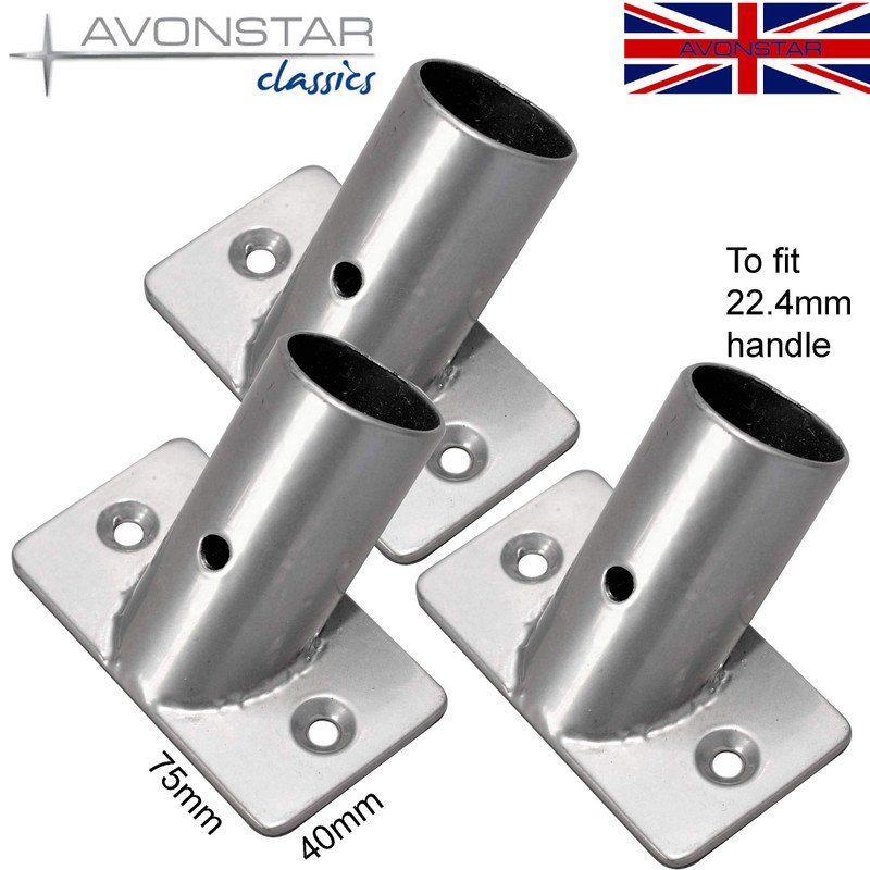 Avonstar classic range Broom Handle Bracket Triple Pack (heavy duty)