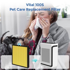 Fil-fresh Vital 200S Replacement Filter, Compatible with LEVOIT Vital 200S, Vital 200S-P Air Purifier, 3-in-1 H13 True HEPA & Activated Carbon Pet Care Filter, Replace Vital 200S-RF-PA, Yellow, 2-Pack