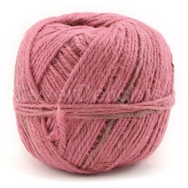 CleverDelights Rustic Pink Jute Twine - 50 Yards - 2mm Diameter - Jute String Rope