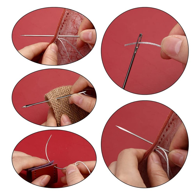 Ftyiwu Waxed Thread, Upholstery Needle and Thread 32 Yards with