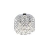 Living District Tully 3-Light Mid-Century Metal Flush Mount in Chrome