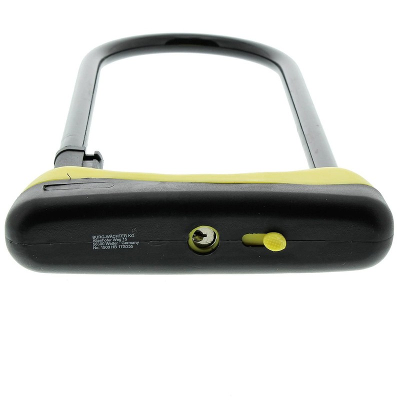 Burg-Wächter 1500 HB 170/255 Shackle Lock, Black, Large