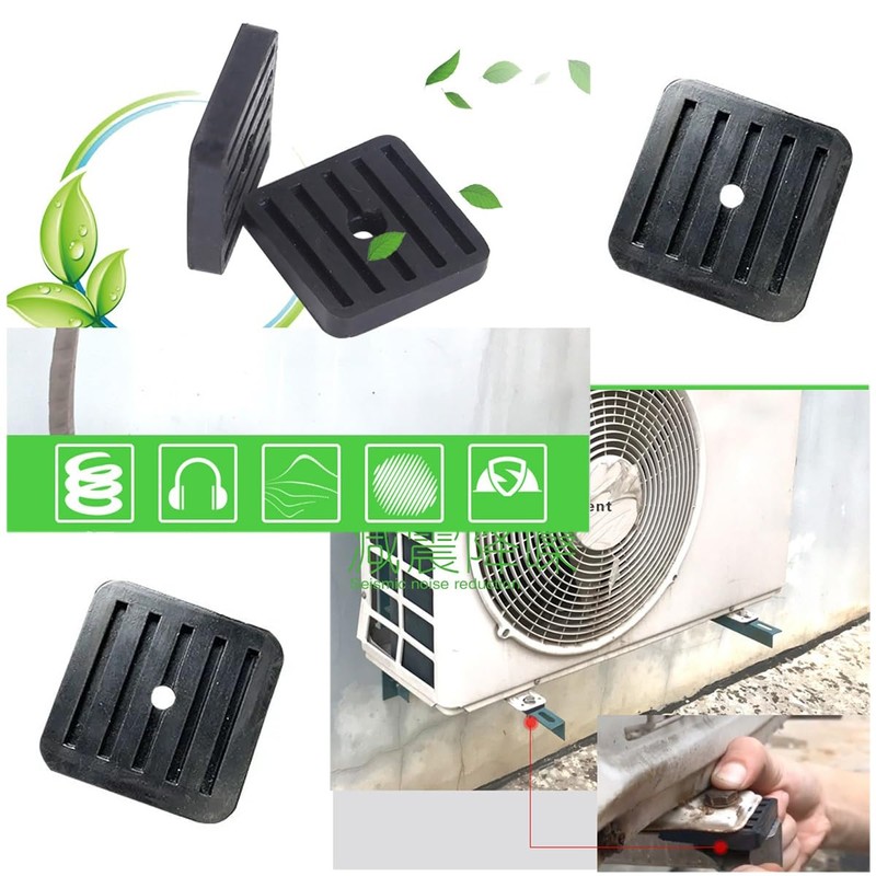 RecDec 4 Pack Mini Split Anti-Vibration Pads Wall Mounting Bracket