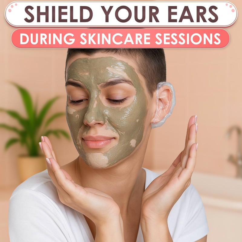 200 Pcs Ear Covers for Shower - Lightweight Disposable Ear