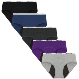 Nalwort - Ropa interior de algodón para mujer, 5 unidades, Color-6, M