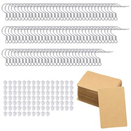Earring Hook Set DIY Jewelry Making Kit with 925 Sterling Silver Ear Wires Rubber Earring Backs for DIY Jewellery Making 250PCS Fish Hook Ear Wires DIY Earring Hooks DIY Jewelry Making Kit Rubber Ear