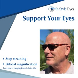In Style Eyes Seymore Gafas de sol de lectura retro, no bifocales, Tortoise, M