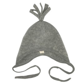 Ecoable Baby Winter Hat with Ties: Toddler Infant Ear Protection Hat 6-24 Months, Organic Merino Wool Fleece (Rose, EU 74/80 | 6-12 Months)