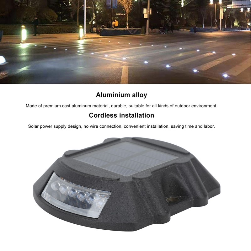 Solar Dock Light IP68 Waterproof Aluminum Alloy Driveway Road Stud