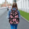 Pink Bow Kids Backpack Bow School Backpack for Girls,Preschool Elementary