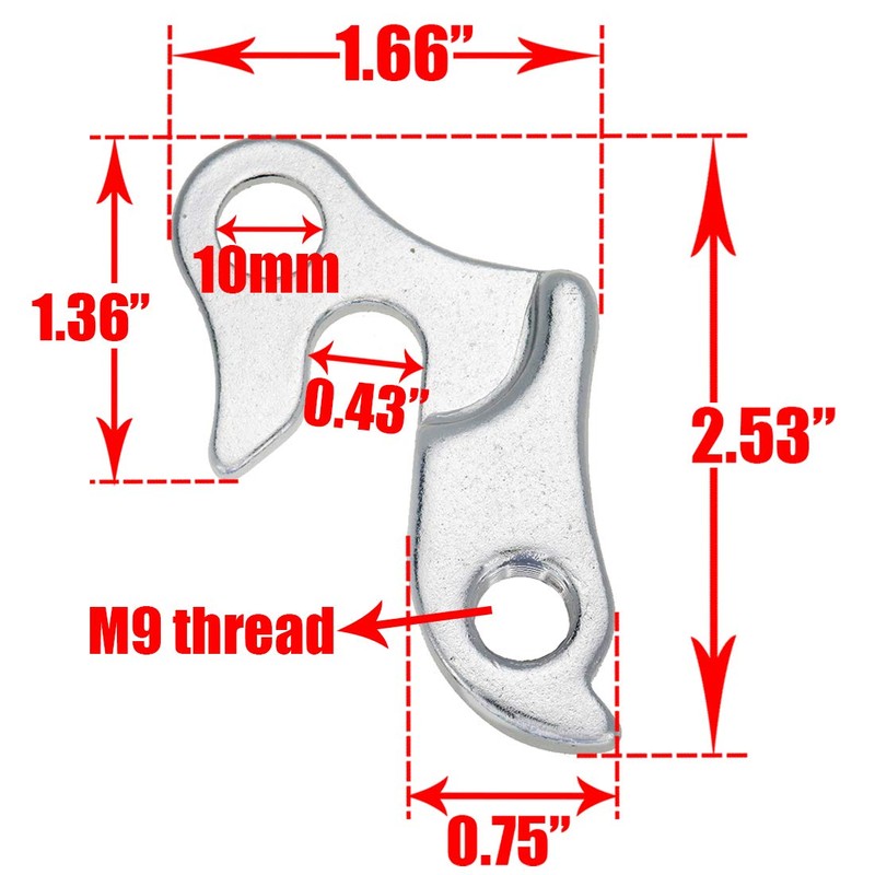 AUTUT 2 Pcs Universal Bicycle Bike Derailleur Hanger Frame Gear