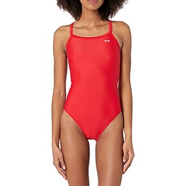 TYR Women's TYReco Solid Diamondback Swimsuit, Red, 30