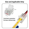 HAMRVL 8mm Cob Led Strip Light Connectors 2 Pin,Led Strip