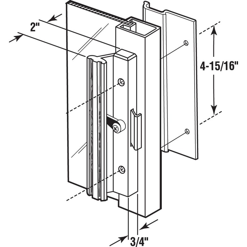 Prime-Line C 1006 Extruded Aluminum, Black, Sliding Patio Door with