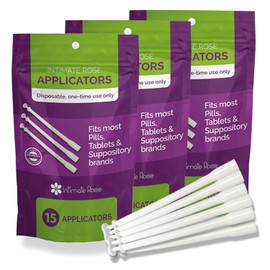 Intimate Rose 45 Count Vaginal Suppository Applicator - Fits Most Boric Acid Suppositories & Vaginal Suppository - Individually Wrapped Suppositories Applicators from