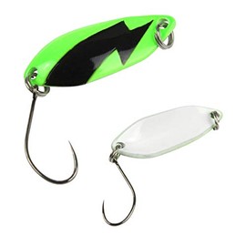 Fishing Tackle Max FTM Trout Spoon Spark Green White with Flash 2.5 g 5200273 Spoons Trout Fishing Ultra Light