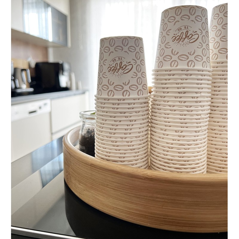 Caramont - 7 Oz 100 Disposable Heat Resistant Paper Cups