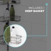 Zenna Home Shower Tension Pole Caddy, Satin Nickel