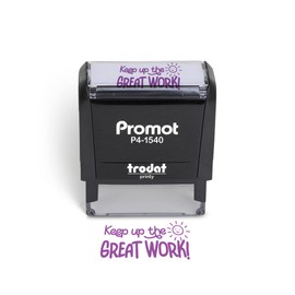 Promot Teacher Stamps for Classroom - Keep Up the Great Work Self Inking Stampers for Kids, Homeschool Grading Tool, Encouraging Motivational Kids Stamp for School, Choose from 40 Rubber Stamp Designs