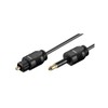 Wentronic 51224-GB 1.0m Fiber Optical Cable Toslink Plug to 3.5mm