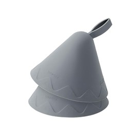 2Pcs OTB Silicone Heat Resistant Universal Pot Handle Caps Scald Pot Lid Knob Covers Heat Resistant Knob Caps for Safe Handling of Cookware Lids Fit for Pots and Pans (dark grey)