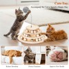 3BAO Large 2-in-1 Wooden cat Toy Tower with Spring cat