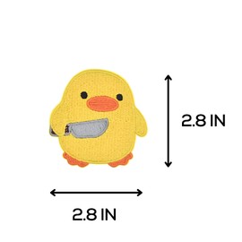 2pcs Iron on Patches for Clothing – Cute Duck with Knife Theme Embroidered Iron on Patches for Clothes, Backpacks, Jeans, Shirt, Jacket, Dress, Hat, Bag, Custom Decoration