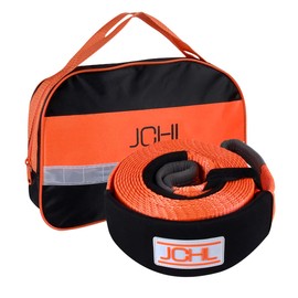 JCHL Recovery Tow Strap Heavy Duty Polyester Recovery Strap 3" x20ft 35000LBS (18TON) Rated Capacity Off Road Towing Rope, Reinforced Loops, Protective Sleeves, Storage Bag Emergency Towing Rope