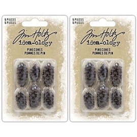 Tim Holtz Idea-Ology 2023 Christmas Pinecones - Bundle of Two Packages