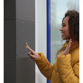 Akatva Door Bell Button – Bell Push Button – Doorbell chime wired - Doorbell Button Wired – Door Bell Ringer Button – Doorbell Button Replacement – Wired Doorbell Button - Antique Brass Finish