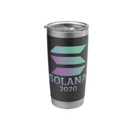 Solana 2020 Crypto Trading Blockchain Cryptocurrency Solana Stainless Steel Insulated Tumbler