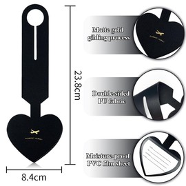 JEYORZY Pack of 6 Suitcase Tags, Leather Heart Luggage Tags, Colourful Luggage Tags for Suitcase, Suitcase Travel Accessories, Address Tag, Suitcase for Luggage, Suitcase, Bag, Handbag