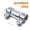 45mm Double Bolt Exhaust Clamp, Stainless Steel Band Clamp, Exhaust