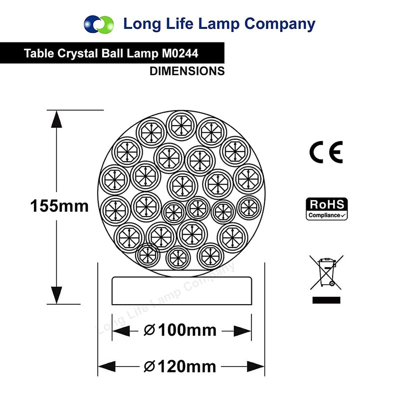 Modern Crystal Ball Table Lamp Chrome Base with G9 5w