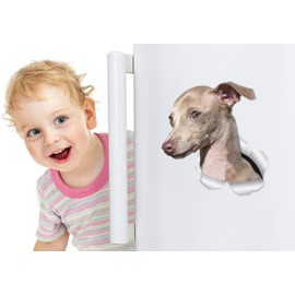 Winston & Bear Cute Greyhound Dog Wall Decals - 2 Pack - Greyhound 3D Sticker Decals for Walls, Cars, Toilet and More - Retail Packaged Greyhound Gifts