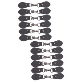 Operitacx 12 Pairs Buckle for Clothing Accessories Scarf Pin Black Shawl Black Sweater Black Coat Dress Cinch Clips Coats Locking Fasteners Holder for Poncho Leather Apparel Button