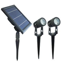 Solar-Powered Cast Aluminium Warm White LED Spotlight for Outdoor Garden Yard Landscape Tree Uplight Downlight