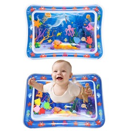 Meunmro Tummy Time Water Mat for Babies, Inflatable Baby Water Play mat, Infants and Toddlers Baby Gifts Early Activity Center