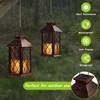 AFINETH Outdoor Solar Lanterns, Waterproof Hanging Lantern with LED Flickering