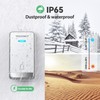 TECKNET Plug Through Wireless Doorbell with AC/USB Sockets, IP65 Waterproof
