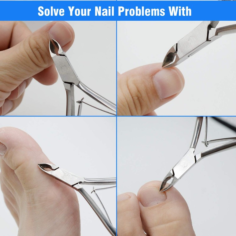 Cuticle Trimmer Cuticle Nippers,Professional Stainless Steel Cuticle Cutter Cuticle Remover,Pedicure