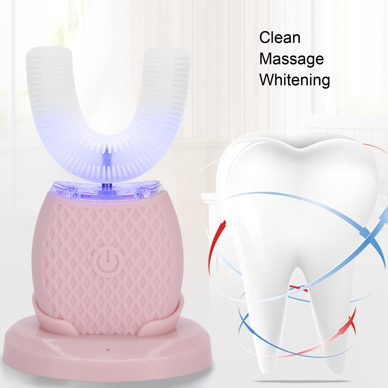 360Dgree UShape Toothbrush Rechargeable Automatic Toothbrush Silicone Oral Care Tool