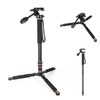 Koolehaoda 71.6” Camera Monopod with 3-Way Pan Tilt Head &