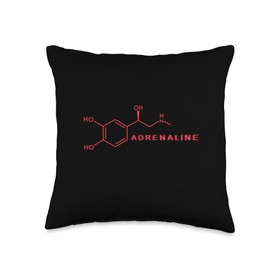 Adrenaline Molecule Epinephrine Chemistry Chemical Symbol Throw Pillow