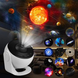 Upgrade 13 in 1 Home Planetarium Galaxy Projector for Bedroom,Star Projector Galaxy Light with Timer, Adjustable Focus Night Light Projector for Kids Adults,Ceiling Projector,Room Decor