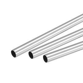 sourcing map 3 pieces stainless steel pipe, 10 mm x 0.4 mm x 300 mm, round pipe, stainless steel, V2A stainless steel round tube, WST 1.4301, spacer sleeves, 304 pipe, round profile for railings,