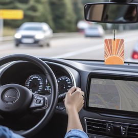 Mancheng-zi Boho Sun Car Air Freshener 3Pcs, Mid Century Modern Abstract Sunshine Air Freshener Hanging for Cars Closet Drawer or Books, Cute Boho Car Accessories Mirror Decor for Women Men